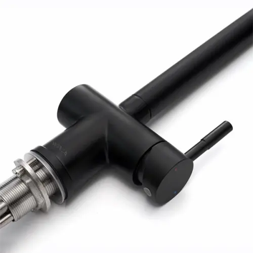 Смесители Avivacom смеситель кухонный avivacom с выдвижным шлангом, черный матовый