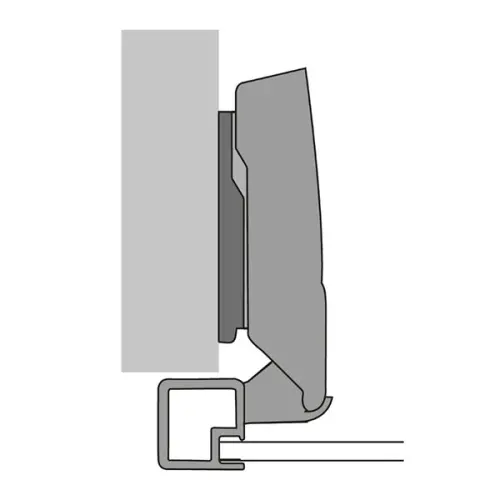 Петли мебельные Hettich (Германия) петля hettich sensys накладная 95° для al-профиля, push to open, без доводчика 