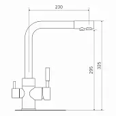 Смесители Распродажа смеситель кухонный polygran high duo с фильтрацией, песочный