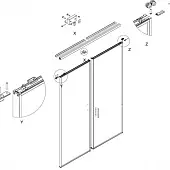 Комплекты складных дверей Raumplus комплект профиля раумплюс s1200 для складной двери (2 двери 4 створки), ширина шкафа до 2000 мм, серебро