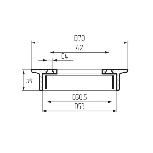 Барные организации нижнее фиксирующее кольцо для барной стойки, хром
