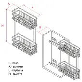 Бутылочницы бутылочница эко-1 в базу на 150 мм на шар. напр. без доводчика, без рег. фасада