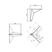 Опоры декоративные опора мебельная metalline h 135мм, черный песок