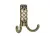 Крючки крючок 2х рожковый, античная бронза