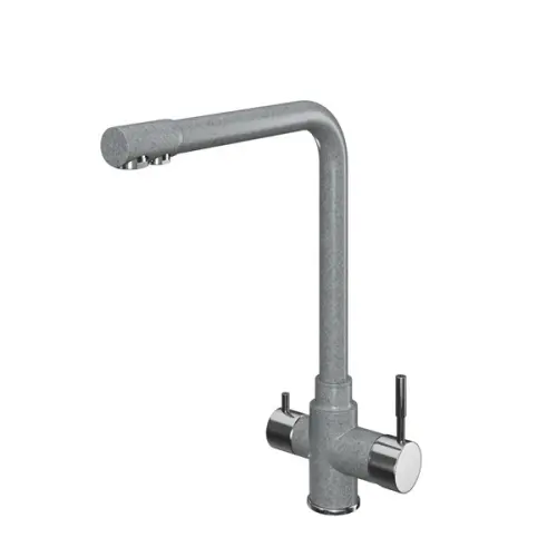 Смесители Polygran смеситель кухонный polygran вега с фильтрацией, серый