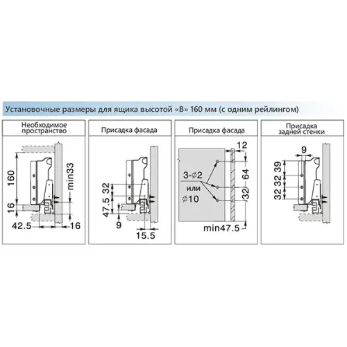Ящики DTC комплект ящика dtc dragon box, с доводчиком, nl-500*84,5 мм (1 рейлинг), белый