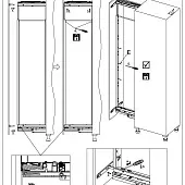 Выдвижные системы для кухонных пеналов колонна выдвижная-поворотная encanto в базу на 300 мм, серый