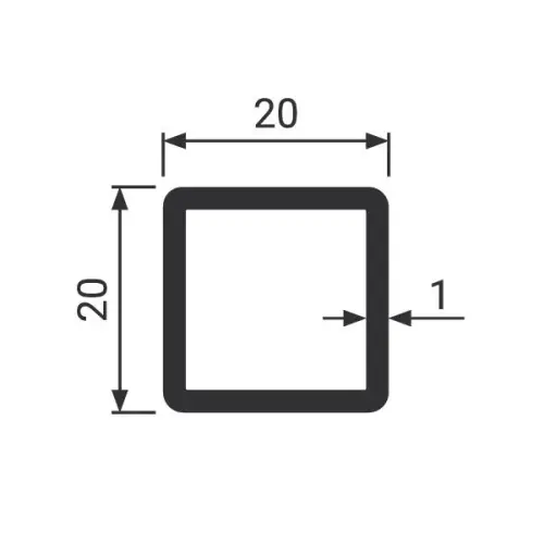 Система MODUS, черный А26 профиль основной 5000мм, черный, modus