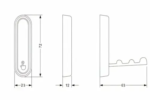 Крючок 1 рожковый, золото Крючки для одежды крючок 1 рожковый, золото