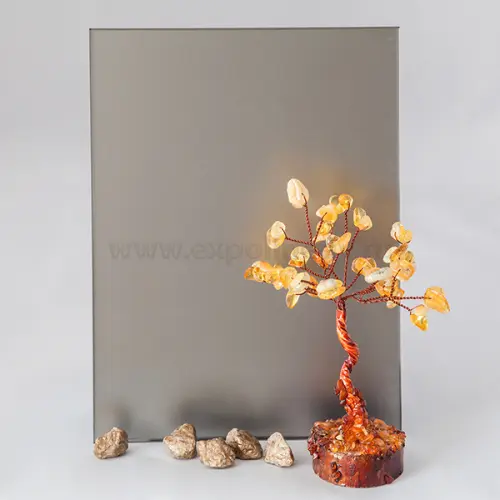 Стекло интерьерное AGC  стекло matelac silver grey, 4мм (1605*2550)