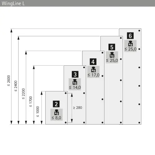 Комплект 3 средних петель WingLine L, с регулировкой, антрацит Система WingLine L 2024 комплект 3 средних петель wingline l, с регулировкой, антрацит