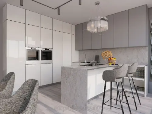 Фасадные панели EMDIWAY galaxy white gloss, плита emdiway 2745 х 1220 х 18 мм