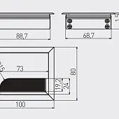 Заглушки для кабель канала, вент.решетки заглушка кабель канала мерида 80*100, черная