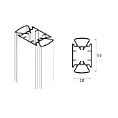 Алюминий профиль stilos light l3000, алюминий