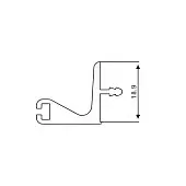 Ручка-профиль горизонтальный для полок 18мм, 4000мм, черный матовый GOLA Чёрный матовый ручка-профиль горизонтальный для полок 18мм, 4000мм, черный матовый