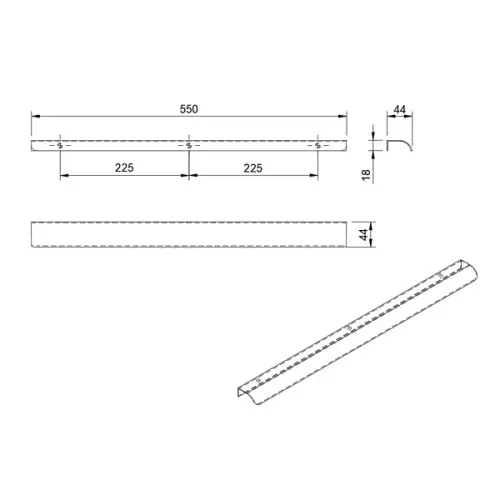 Ручки мебельные разные ручка мебельная touquet, 2х225мм, анодированный матовый черный