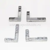 Фурнитура для стеклянных фасадов уголки соединительные для mf 20, 21 (2 левых + 2 правых)