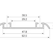 Направляющие/Упоры нн2 нижняя направляющая двойная 5900мм соф тач белый