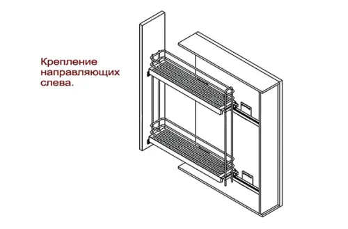 Кухонные корзины, бутылочницы бутылочница elegance в базу 150мм, с доводчиком, левая