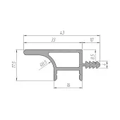 GOLA Led для верхних баз ручка-профиль golight для верхних баз 16мм, 2000мм, алюминий матовый