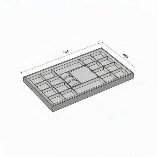 Полки сетчатые полка кожаная для аксессуаров и украшений 469*764 с доводчиком, серая