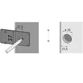 Мебельный шаблон Hettich MultiBlue, для разметки отверстий под петлю и стяжку Монтажные приспособления мебельный шаблон hettich multiblue, для разметки отверстий под петлю и стяжку
