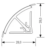 Бортики для столешниц бортик для столешницы 113 бетон чикаго темно-серый, 4,1м