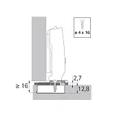 Адаптер для уменьшения глубины чашки петли Sensys Петли мебельные Hettich (Германия) адаптер для уменьшения глубины чашки петли sensys