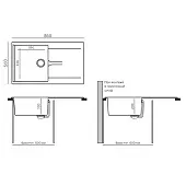 Мойки кухонные Распродажа мойка кухонная polygran модель gals 860 космос