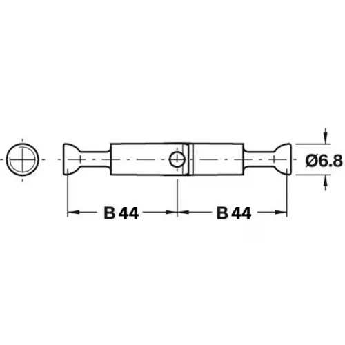 Дюбель Hafele MINIFIX GV для двойного крепления В44 Hafele Minifix дюбель hafele minifix gv для двойного крепления в44
