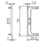 Серые комплектующие Gola комплект заглушек для с-образного профиля, полые, серый пластик