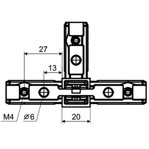 Система MODUS, черный А26 уголок соединительный 4l, черный, modus