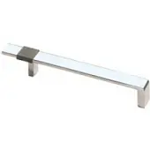 Ручки ручка z152, 160 мм, хром + черный пластик