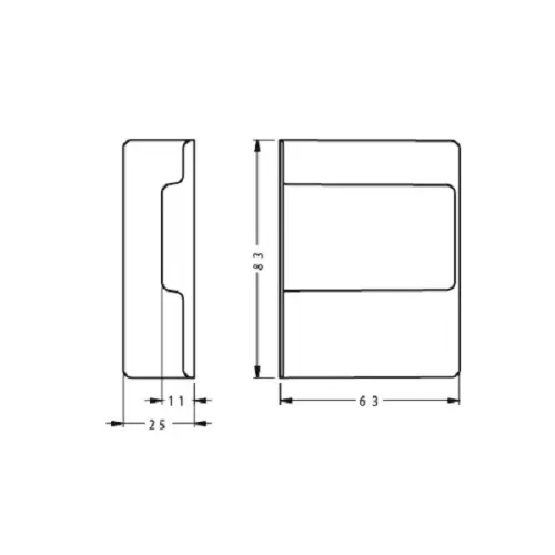Навески для шкафов крышка для навеса camar, белая, левая