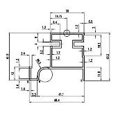 Золото браш ручка-профиль вертикальный боковой l для плиты 18 мм, 3000 мм, золото браш
