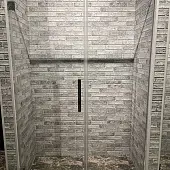 Фурнитура для душевых кабин держатель стекла сквозной, а-образный, 15*15мм, полированный