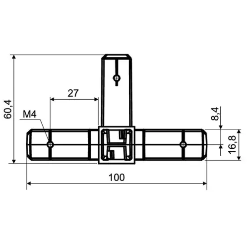 Система MODUS, латунь А21 уголок соединительный 5l, латунь, modus