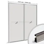 Профиль-купе Шампань браш глянец комплект профиля-купе slim на 2 двери new (ширина шкафа 1401-1800 мм), шампань браш глянец