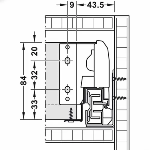 Выдвижной ящик Matrix Box S, с доводчиком, NL-400*84мм (1 кругл. рейлинг), белый Ящики Matrix Box S выдвижной ящик matrix box s, с доводчиком, nl-400*84мм (1 кругл. рейлинг), белый
