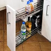 Кухонные корзины, бутылочницы бутылочница elegance в базу 150мм, с доводчиком, левая