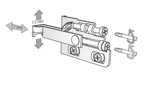 Навески для шкафов навеска scarpi-4 на саморезах правая (200)