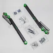 Подвесная система для шкафов чёрная ролики-доводчики, 30кг