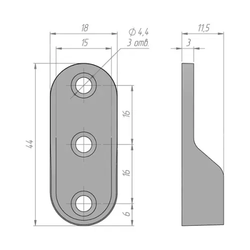 Штанги, аксессуары штангодержатель для овальной штанги, черный