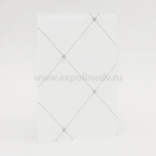 Стекло интерьерное Китай стекло окрашенное "клетка" белое, 4мм (1830*2440) 