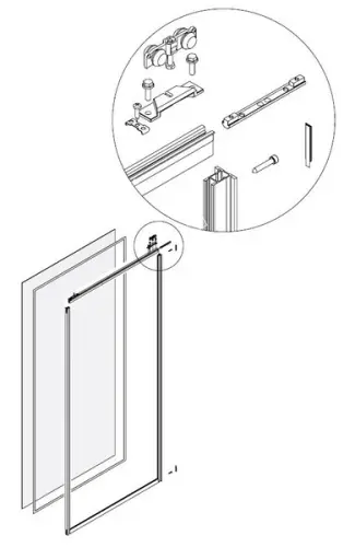 Комплекты подвесных дверей AIR Raumplus комплект профиля-купе раумплюс air s800 на 2 двери, ширина шкафа до 2500 мм, без доводчика, серебро