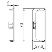 Чёрные комплектующие Gola комплект заглушек для с-образного профиля, сплошные, черный пластик