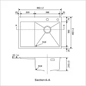 Мойки кухонные Avivacom мойка кухонная avivacom модель nb6548r, правая, нано черный