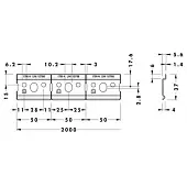 Навески для шкафов планка для навесов, l-2000,  camar, h-37 мм 