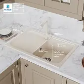 Мойки Polygran мойка кухонная polygran модель alto 780 кремовый