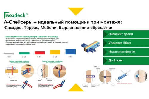 Крепёж для дерева Гвоздэк а-спейсер №5, 5мм (50 шт/уп.)